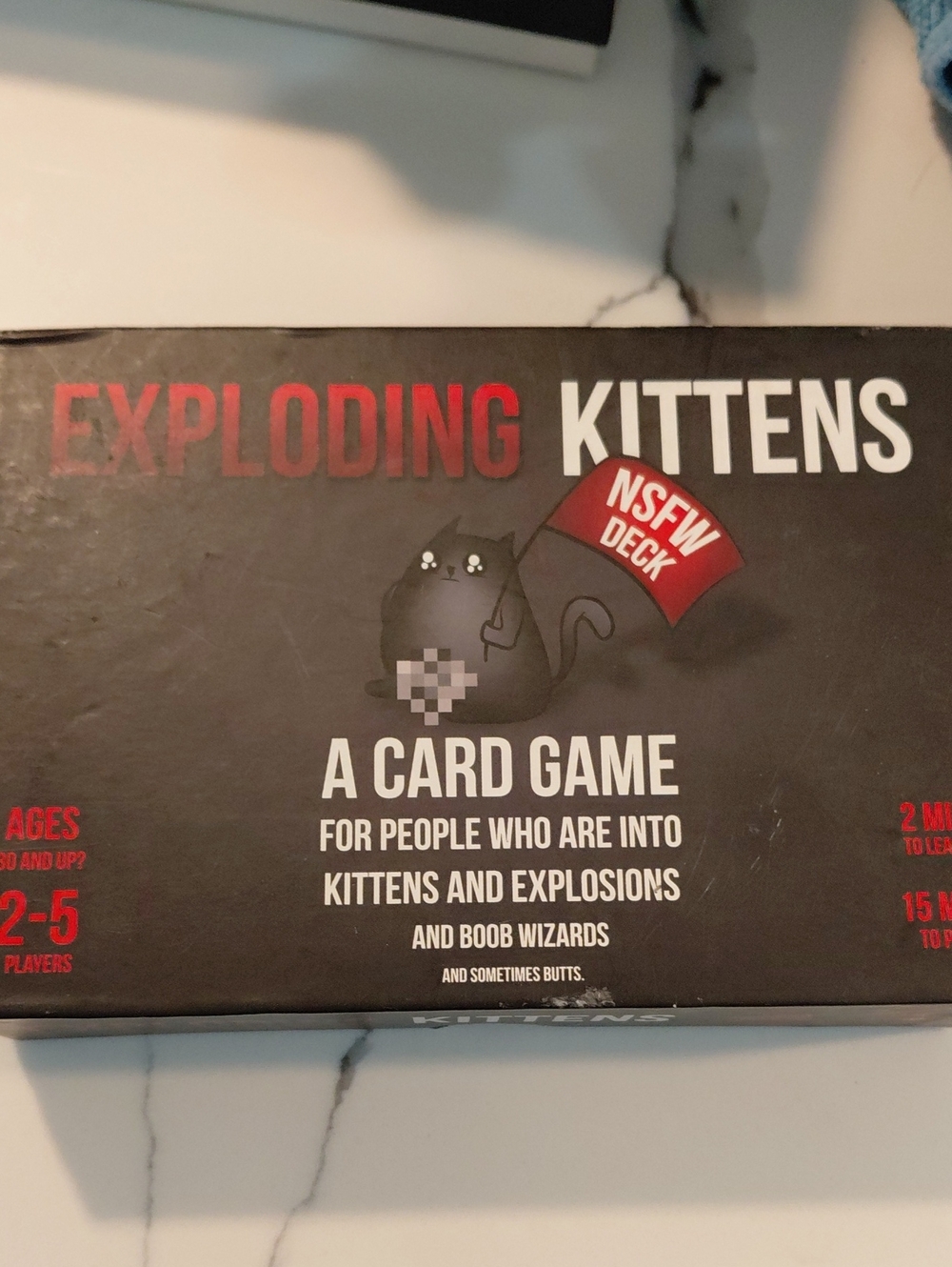 Exploding Kittens NSFW Deck Card Game - Black
